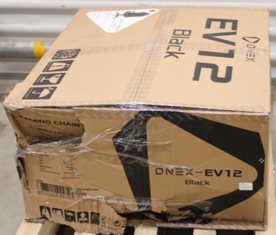 SALE OUT. ONEX EV12 Evolution Edition Gaming Chair - Black | Onex Gaming Chair | EV12 Evolution Edition | Black | DAMAGED PACKAGING