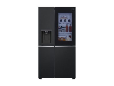 LG GSGV81EPLL Refrigerator, Free-standing, Side by Side, E, Height 1.79 m, Net fridge 416 L, Net freezer 219 L, Black