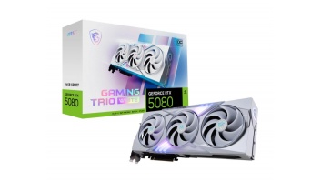 Graphics Card|MSI|NVIDIA GeForce RTX 5080|16 GB|GDDR7|256 bit|PCIE 5.0 16x|Dual Slot Fansink|1xHDMI|3xDisplayPort|508016GGAMTRIOOCWHI