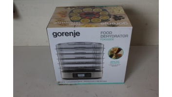 SALE OUT. Gorenje FDK500DE Food Dryer, 380W, 5 drying plates, Stainless steel | Gorenje Food Dryer | FDK500DE | Power 380 W | Number of trays 5 | Temperature control | Integrated timer | Stainless steel | DAMAGED PACKAGING