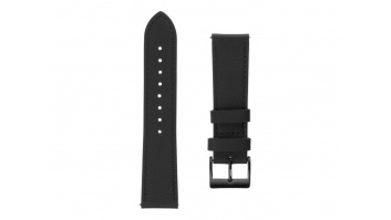 Fixed | Leather Strap with Quick Release 22mm for Smartwatch | Black