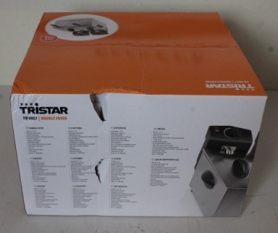 SALE OUT. Tristar FR-6937 Double Fryer, Stainless Steel | Tristar | Double Fryer | FR-6937 | Power 2 x 1800 W | Capacity 6 L | DAMAGED PACKAGING, DENT ON SIDE, BROKEN HANDLE