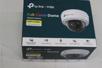 SALE OUT. TP-Link VIGI C240 (2.8mm) VIGI 4MP Full-Color Dome Network Camera | TP-LINK | Full-Color Dome Network Camera | VIGI C240 | 34 month(s) | Dome | 4 MP | 2.8mm | IP67, IK10 | H.265+/H.265/H.264+/H.264 | MicroSD, max. 256 GB | UNPACKED, USED
