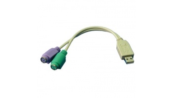 Logilink | Adapter USB to PS/2 x2 :. | Grey | USB M | 2x Mini DIN 6-pin FM | 0.2 m