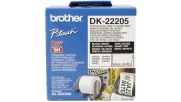 Brother | DK-22205 Continuous Length Paper Label | White | DK | 30.5 m