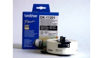 Brother | DK-11201 Standard Address Labels | Black, White | DK | 29mm x 90mm