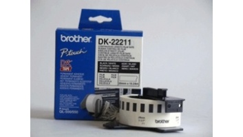 Brother | DK-22211 Continuous Length Paper Label | Black, White | DK | 29mm | 15.24 m