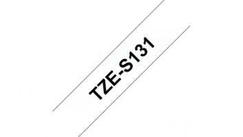 Brother | TZe-S131 Strong Adhesive Laminated Tape | Black on Clear | TZe | 8 m | 1.2 cm