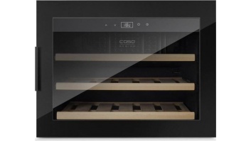 Caso | Wine cooler | WineSafe 18 EB | Energy efficiency class G | Built-in | Bottles capacity 18 bottles | Cooling type Compressor technology | Black