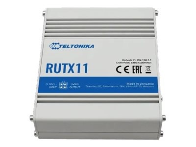 Industrial Router 4G LTE Cat6 DualSIM | RUTX11 | 802.11ac | 867 Mbit/s | 10/100/1000 Mbit/s | Ethernet LAN (RJ-45) ports 4 | Mesh Support No | MU-MiMO Yes | 4G | Antenna type 2xSMA for LTE, 2xRP-SMA for WiFi, 1xRP-SMA for Bluetooth, 1xSMA for GNSS | 1 | 2