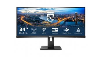 Philips | Curved UltraWide | 345B1C | 34  " | VA | WQHD | 21:9 | 100 Hz | 5 ms | 3440 x 1440 | 300   cd/m² | HDMI ports quantity 1 | Black | Warranty 24 month(s)