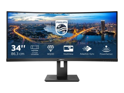 Philips | Curved UltraWide | 345B1C | 34  " | VA | WQHD | 21:9 | 100 Hz | 5 ms | 3440 x 1440 | 300   cd/m² | HDMI ports quantity 1 | Black | Warranty 24 month(s)