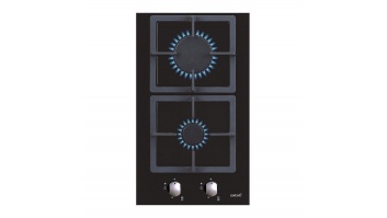 CATA | Hob | SCI 3002 BK | Gas on glass | Number of burners/cooking zones 2 | Rotary knobs | Black