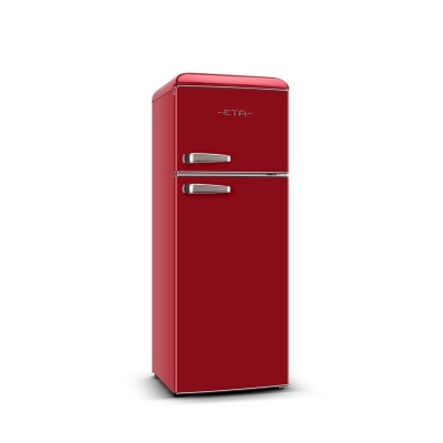 ETA | Refrigerator | ETA253490030E Storio retro | Energy efficiency class E | Free standing | Double Door | Height 148.2 cm | Fridge net capacity  170 L | Freezer net capacity 45 L | 44 dB | Red