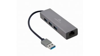Cablexpert | USB AM Gigabit network adapter with 3-port USB 3.0 hub | A-AMU3-LAN-01