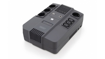 Digitus | All-in-One UPS | All-in-One UPS, 800VA/480W, LED 12V/9Ah x1, 4x CEE 7/7,3x IEC C13, USB, RJ45 | 800 VA | 480 W
