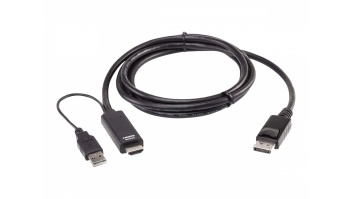 Aten 2L-7D02HDP True 4K 1.8M HDMI to DisplayPort Cable | Aten | True 4K 1.8M HDMI to DisplayPort Cable | 2L-7D02HDP