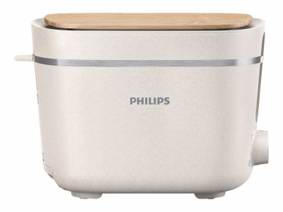 Philips | Toaster | HD2640/10 Eco Conscious Edition | Power 830 W | Number of slots 2 | Housing material 100% Bio-based plastic | Silk White Matt