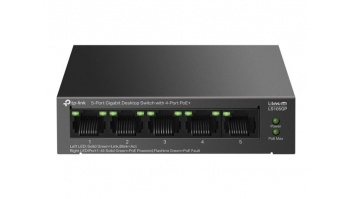 TP-LINK | 5-Port Gigabit Desktop Switch with 4-Port PoE+ | LS105GP | Unmanaged | Desktop