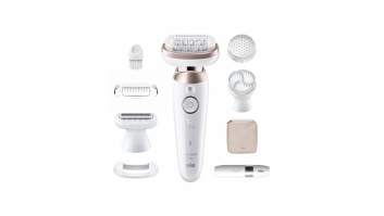 Braun Epilator | SES9-360 Silk épil 9 Flex 3D | Operating time (max) 50 min | Number of power levels 1 | Wet & Dry | White/Rose