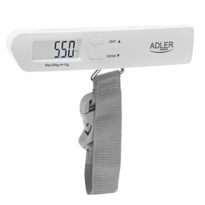 Adler | Travel Luggage Scale | AD 8191 | Maximum weight (capacity) 50 kg | Low Battery Indicator; Measurement Range: From 50g to 50kg; Overload Indicator
