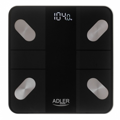 Adler | Smart Bathroom Scale | AD 8186b | Auto power off | Body fat analysis | Body Mass Index (BMI) measuring | Bone mass analysis | Maximum weight (capacity) 180 kg | Memory function | Multiple users | Bluetooth 4.2; Tempered Glass Platform: 6 mm; Overl