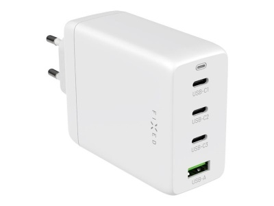 Fixed GaN 3xUSB-C/USB Travel Charger 100W | FIXCG100-3CU-WH