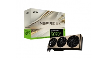 MSI GeForce RTX 5070 Ti 16G INSPIRE 3X OC PLUS | NVIDIA | 16 GB | GeForce RTX 5070 Ti | GDDR7 | HDMI ports quantity 1 | PCI Express Gen 5