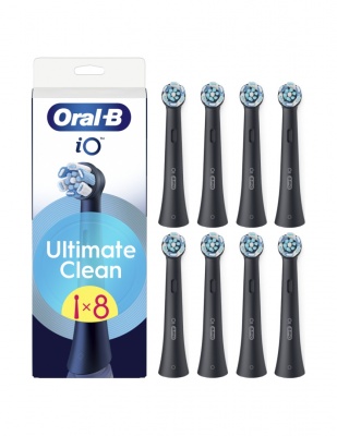 Oral-B | Replaceable toothbrush heads | iO UltimateClean | Heads | For adults | Number of brush heads included 8 | Black