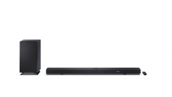 Sharp | 5.1.2 Dolby Atmos/DTS:X Soundbar with Wireless Subwoofer | HT-SBW55121(BK) | 650 W | Bluetooth | Black | Wireless connection