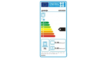 Gorenje Cooker | GK5C42SH | Hob type Gas | Oven type Electric | Grey | Width 50 cm | Depth 59.4 cm | 70 L