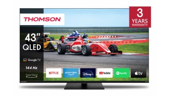 TV Set|THOMSON|43"|4K/Smart|QLED|3840x2160|Wireless LAN|Bluetooth|Google TV|Black|43QG7C14