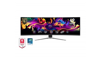 Monitor|MSI|MPG 491CQP QD-OLED|49"|Gaming/Curved|Panel QD-OLED|5120x1440|32:9|144Hz|Matte|0.03 ms|Swivel|Height adjustable|Tilt|Colour Black|MPG491CQPQD-OLED