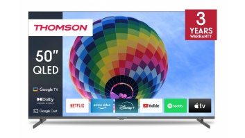 TV Set|THOMSON|50"|4K/Smart|QLED|3840x2160|Wireless LAN|Bluetooth|Google TV|Black|50QG4S14