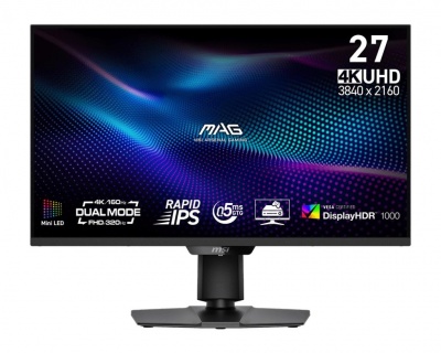 LCD Monitor|MSI|MAG 274UPDF E16M|27"|Gaming/Frameless/4K|Matte|Panel IPS|3840x2160|16:9|160Hz|0.5 ms|Colour Black|MAG274UPDFE16M