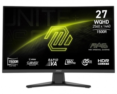 LCD Monitor|MSI|MAG 275CQF E18|27"|Gaming/Curved|Matte|Panel VA|2560x1440|16:9|180Hz|0.5 ms|Colour Black|MAG275CQFE18