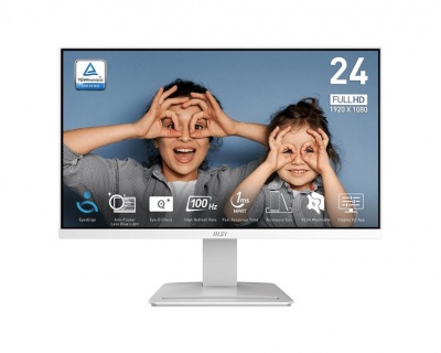 LCD Monitor|MSI|PRO MP2412W|23.8"|Business|Panel VA|1920x1080|16:9|100 Hz|1 ms|Colour White|PROMP2412W