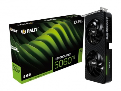 Graphics Card|PALIT|NVIDIA GeForce RTX 5060 Ti|8 GB|GDDR7|128 bit|PCIE 5.0 16x|Dual Slot Fansink|1xHDMI|3xDisplayPort|NE7506T019P1-GB2062D