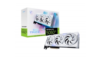 Graphics Card|MSI|NVIDIA GeForce RTX 5060 Ti|16 GB|GDDR7|128 bit|PCIE 5.0 16x|Triple slot Fansink|1xHDMI|3xDisplayPort|5060TI16GGAMTRIOOCWHITE