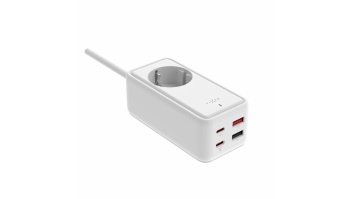 FIXED Charging Strip 2xUSB-C/2xUSB, GaN III, 1.5m, PD 65W, White | Fixed