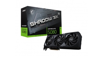 MSI GeForce RTX 5080 16G SHADOW 3X OC Bulk Pack | NVIDIA | 16 GB | GeForce RTX 5080 | GDDR7 | HDMI ports quantity 1 | PCI Express Gen 5