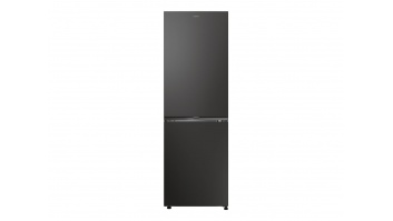 Candy ECN2CQTEB186 Refrigerator, E, Freestanding, Combi, Height 185cm, Fridge net 235 L, Freezer net 120 L, Black