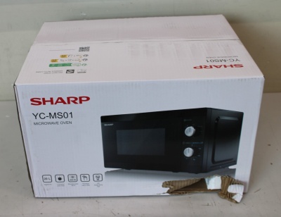 SALE OUT.  | Sharp | Microwave Oven | YC-MS01E-B | Free standing | 20 L | 800 W | Black | DAMAGED PACKAGING