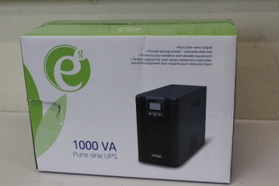 SALE OUT. Energenie EG-UPS-PS1000-01 1000VA pure sine wave UPS, LCD display, USB, black | EnerGenie Pure sine wave UPS with LCD display and USB | EG-UPS-PS1000-01 | 1000 VA | 800 W | DAMAGED PACKAGING
