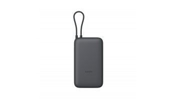 Xiaomi Power Bank 20000mAh (Integrated Cable), Dark Gray