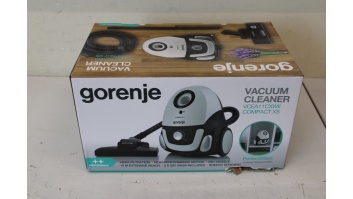 SALE OUT. Gorenje VCEA11CXWII Vacuum cleaner, Bagged, Power 750 W, White | Gorenje | Vacuum cleaner | VCEA11CXWII | Bagged | 750 W | Operating radius 15 m | White | Warranty 24 month(s) | DAMAGED PACKAGING