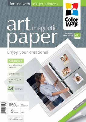 ColorWay ART Matte Magnetic Photo Paper White A4 A4 650 g/m²
