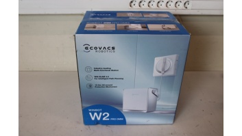 SALE OUT. Ecovacs Window cleaning robot WINBOT W2 PRO OMNI, Auto-Spray, Intelligent steady climbing, Edge cleaning mode, WIN-SLAM 4.0, White | Ecovacs WINBOT W2 PRO OMNI | Corded | 5500 Pa | White | DAMAGED PACKAGING, USED, DIRTY, USED LIQUID BOTTLE