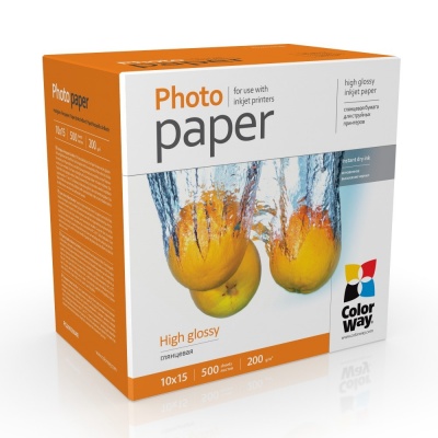 ColorWay High Glossy Photo Paper, 200g/m, 10x15, 500pcs.