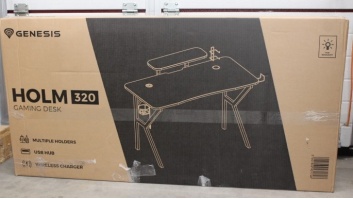 SALE OUT. | Genesis | Gaming Desk | Holm 320 RGB | White | UNPACKED, DAMAGED PACKAGING, SCRATCHED DESK TOP | 24 month(s)